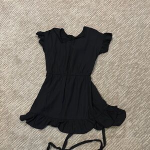 Elegant Black Ruffle Dress